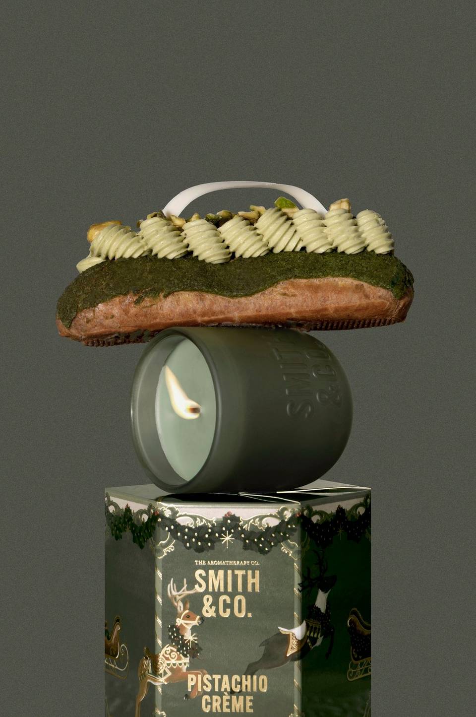 Smith & Co. Scented Candle 80G Pistachio Crème, grön från Smith & Co., bild 2