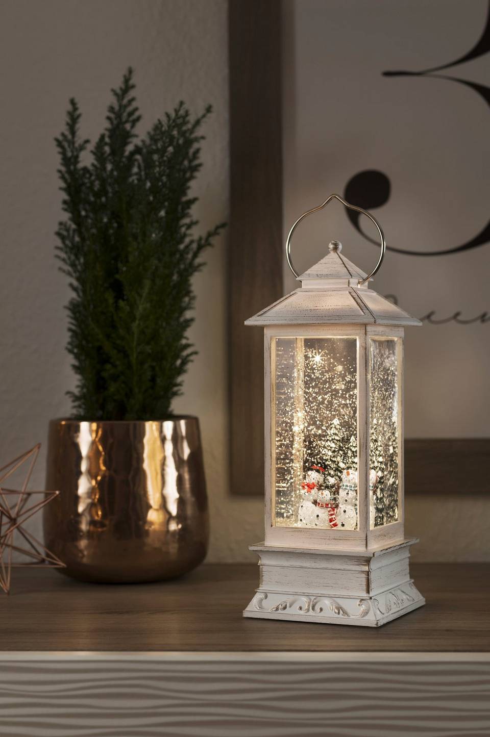Konstsmide B/O Vattenlykta med snögubbe, 27 cm, LED, vit från Konstsmide, bild 2