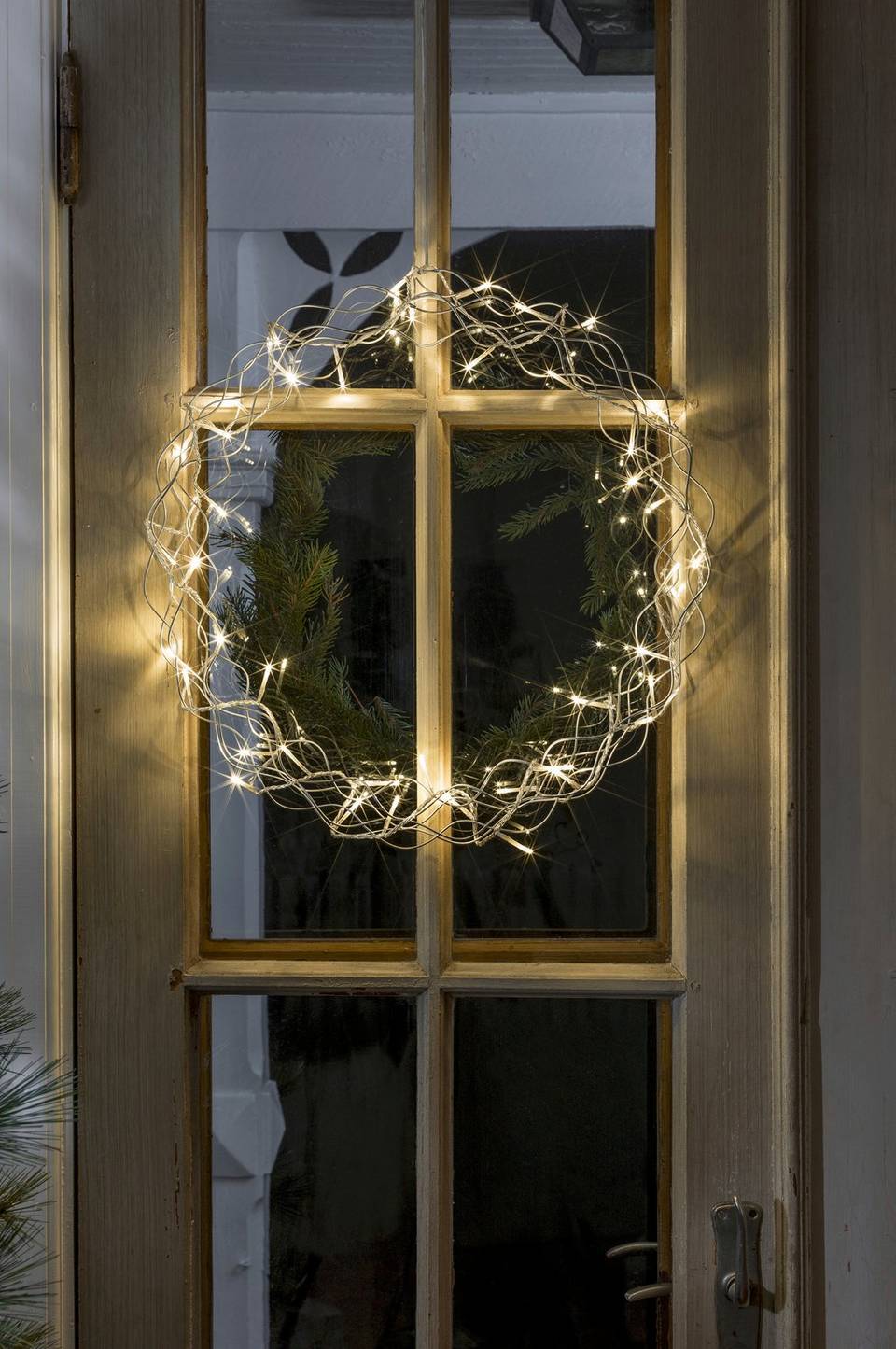 Konstsmide Krans av silvermetall, LED, silver från Konstsmide, bild 2