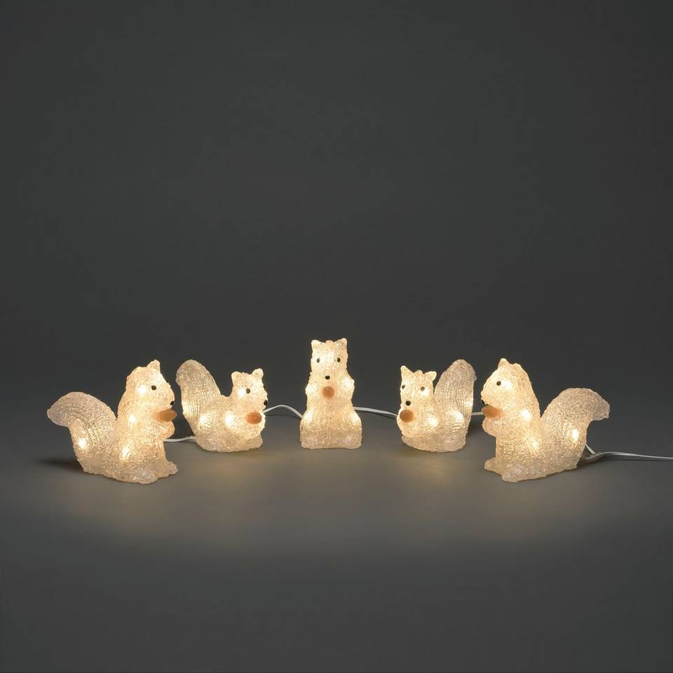 Konstsmide Akryl-ekorre, 5 st/set, LED, vit från Konstsmide, bild 2