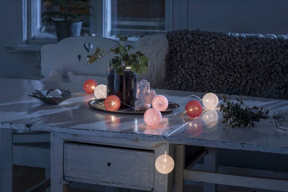 Konstsmide B/O Bomullstussar, ljusslinga med 10 LED-lampor, flerfärgad från Konstsmide, bild 5