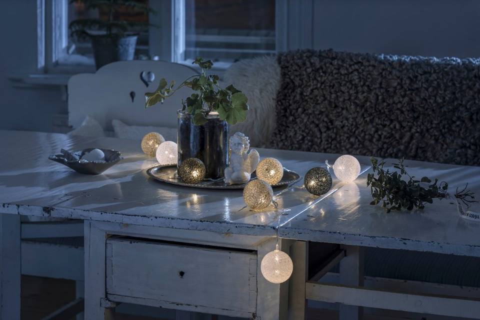 Konstsmide B/O Bomullstussar, ljusslinga med 10 LED-lampor, flerfärgad från Konstsmide, bild 5