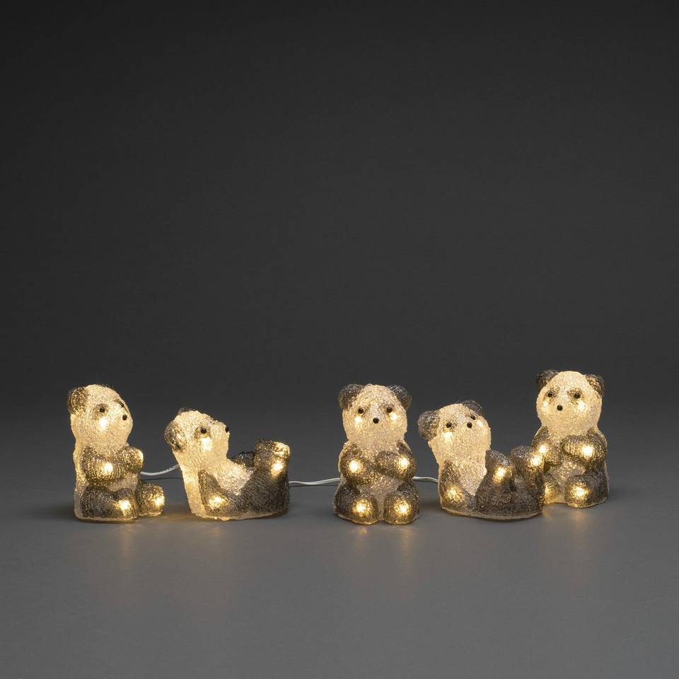 Konstsmide Pandor i akryl, 5 st/set, LED, svart från Konstsmide, bild 2
