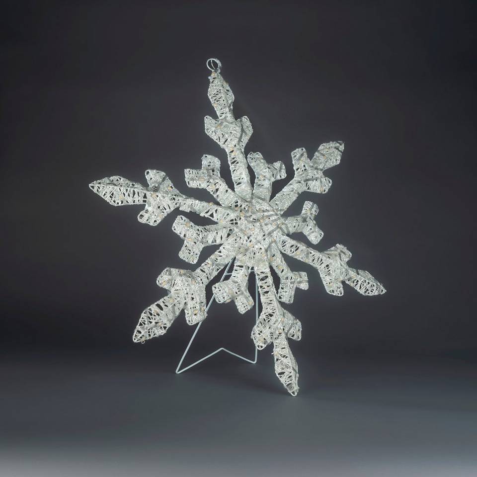 Konstsmide Snöflinga för utomhusbruk, 150 LED, 60 cm, vit från Konstsmide, bild 2
