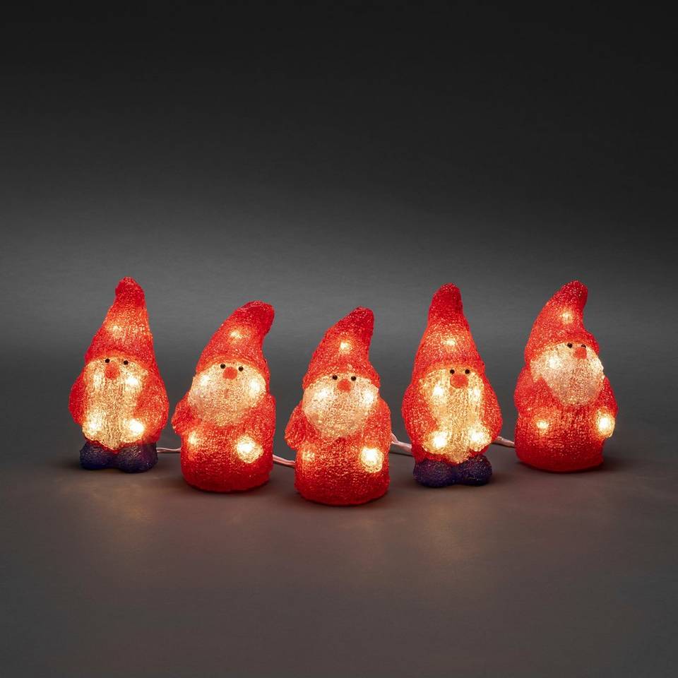 Konstsmide Jultomte i akryl, 5 st/set, 40 LED-lampor, röd från Konstsmide, bild 2