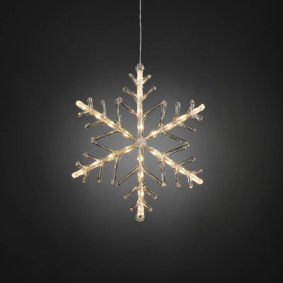 Konstsmide B/O LED-snöflinga i akryl, 40 cm, transparent från Konstsmide, bild 2