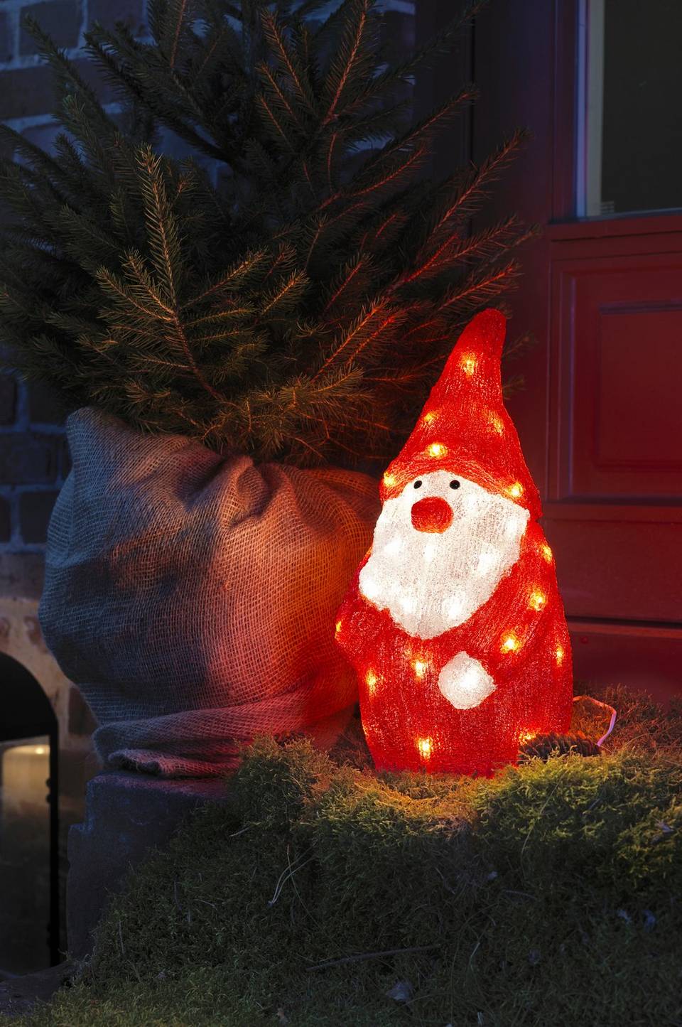 Konstsmide Jultomte i akryl, 38 cm, 40 LED-lampor, röd från Konstsmide, bild 2