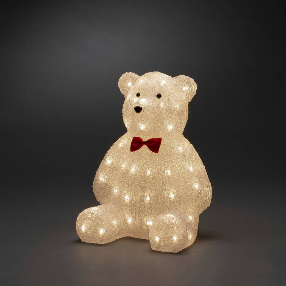 Konstsmide Teddybjörn i akryl, 38 cm, 64 LED-lampor, vit från Konstsmide, bild 2