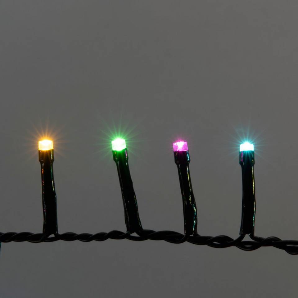 Konstsmide Cluster Lightchain 400, godisfärgad blinkande LED, svart från Konstsmide, bild 2