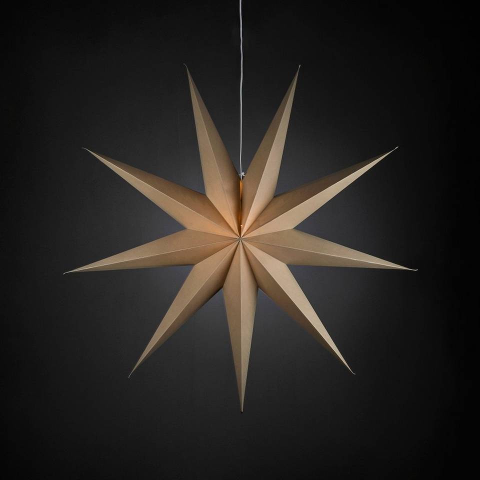 Konstsmide 9-spetsig pappersstjärna 115 cm, beige från Konstsmide, bild 5