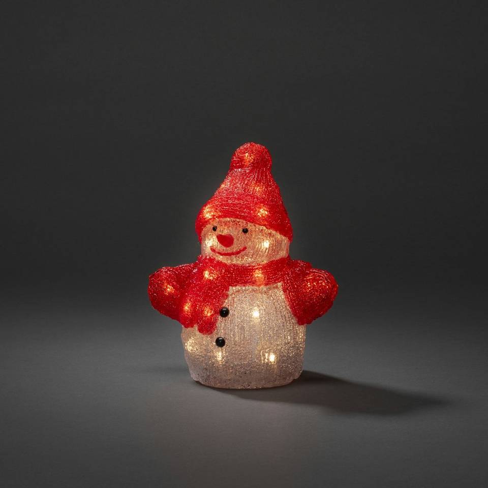 Konstsmide B/O Akrylsnögubbe 22,5 cm med LED-belysning, vit från Konstsmide, bild 2