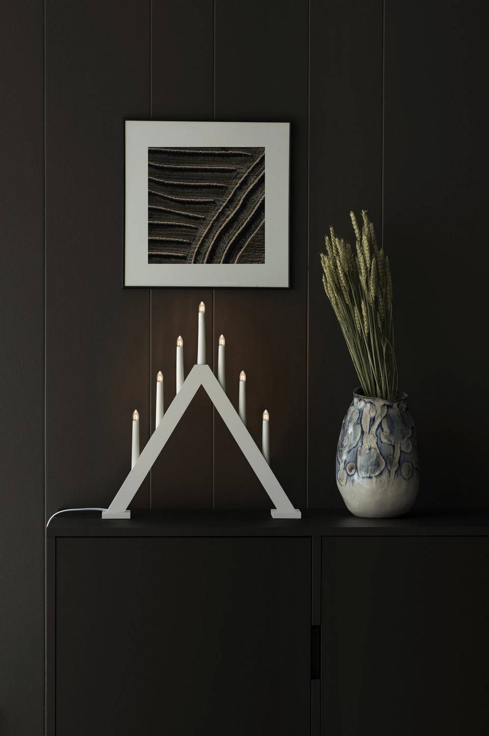 Konstsmide Ljusstake i trä, 7 glödlampor, 50 cm, vit från Konstsmide, bild 5