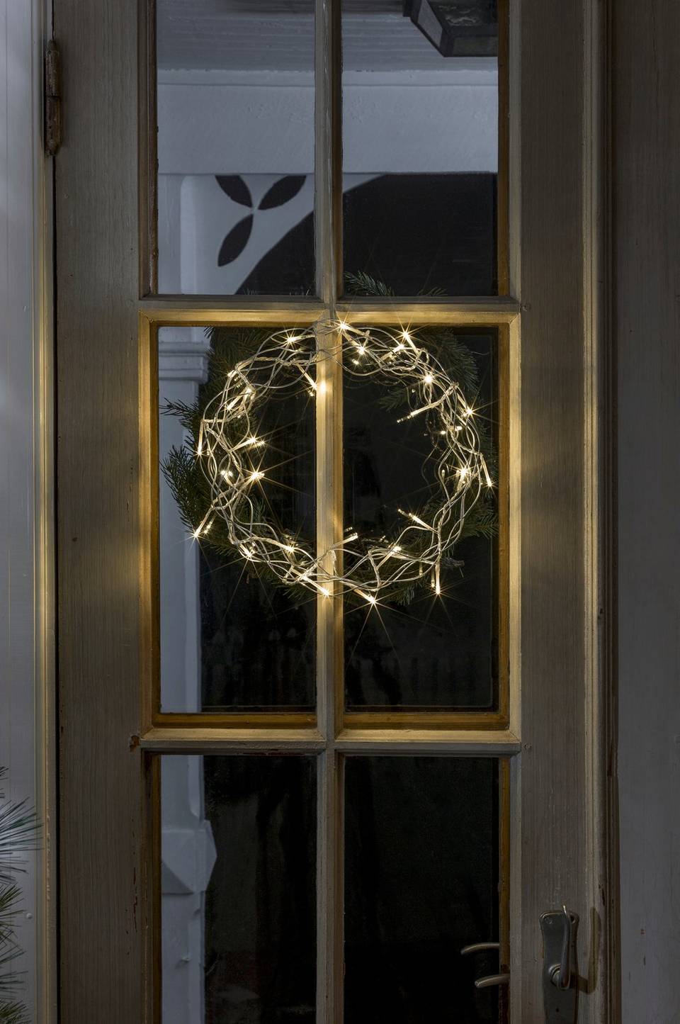 Konstsmide Krans av silvermetall, LED, silver från Konstsmide, bild 2