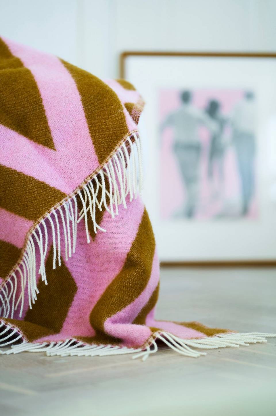 Klippan Yllefabrik Täcke Tangent, rosa från Klippan Yllefabrik, bild 2