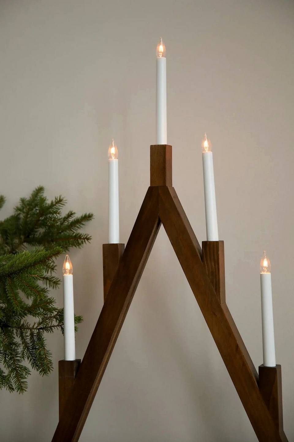 Markslöjd Ljusstake Bjurfors 5L, brun från Markslöjd, bild 5