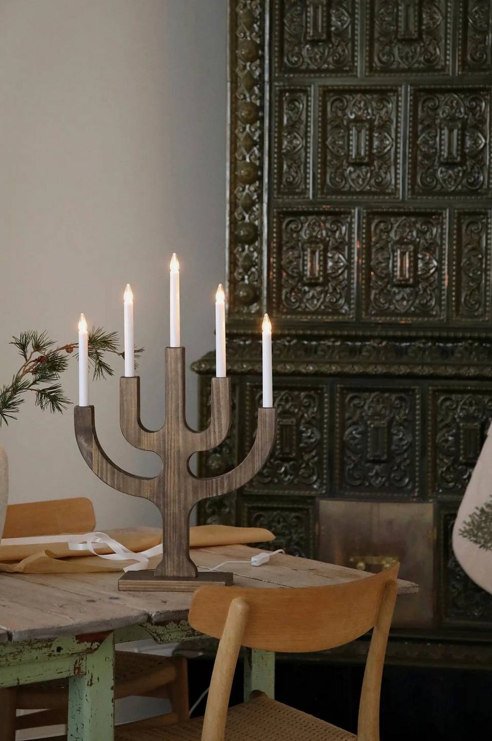 Markslöjd Ljusstake Sapin 5L tall, brun från Markslöjd, bild 2