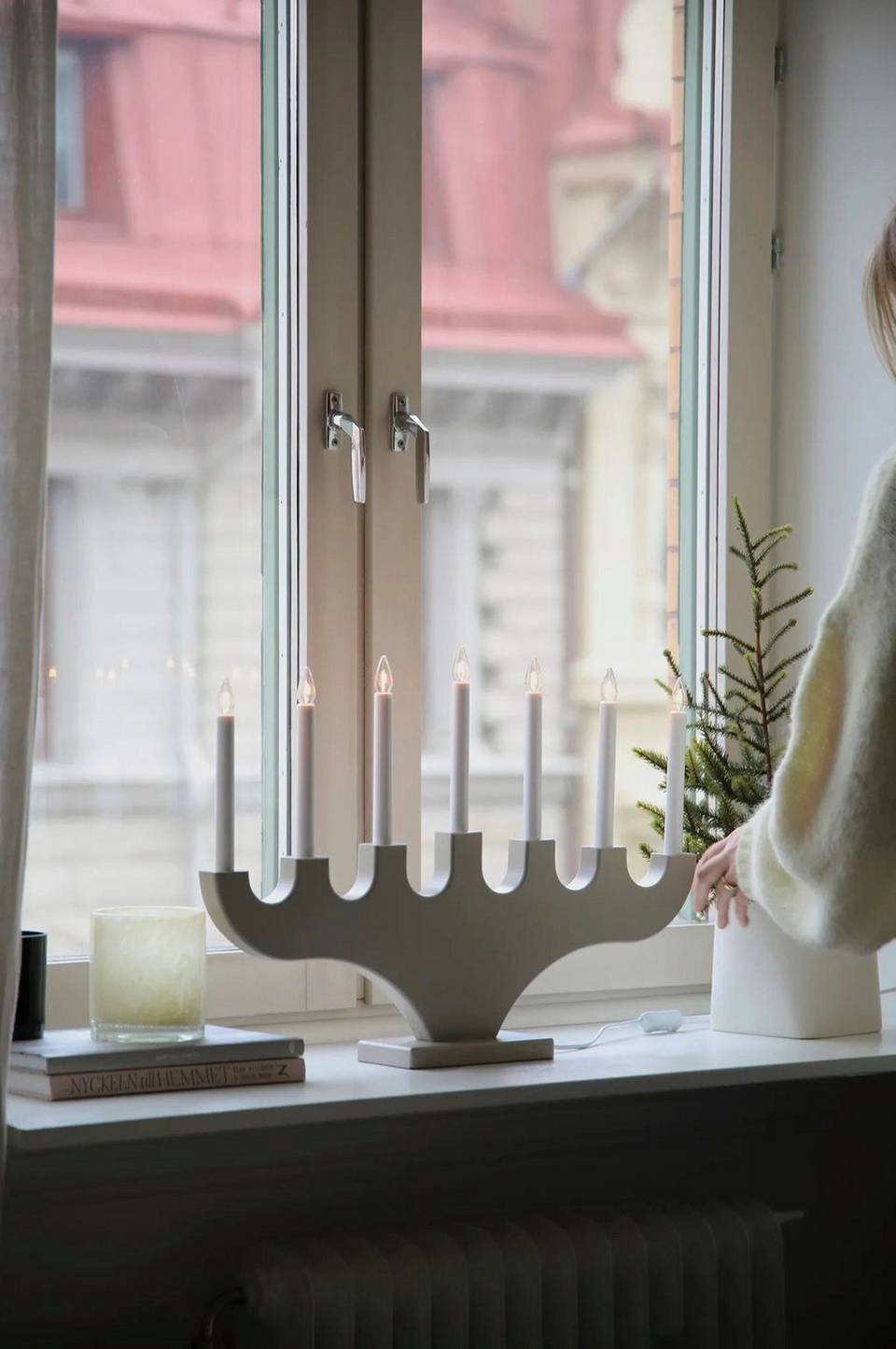 Markslöjd Ljusstake Spira 7L, beige från Markslöjd, bild 5