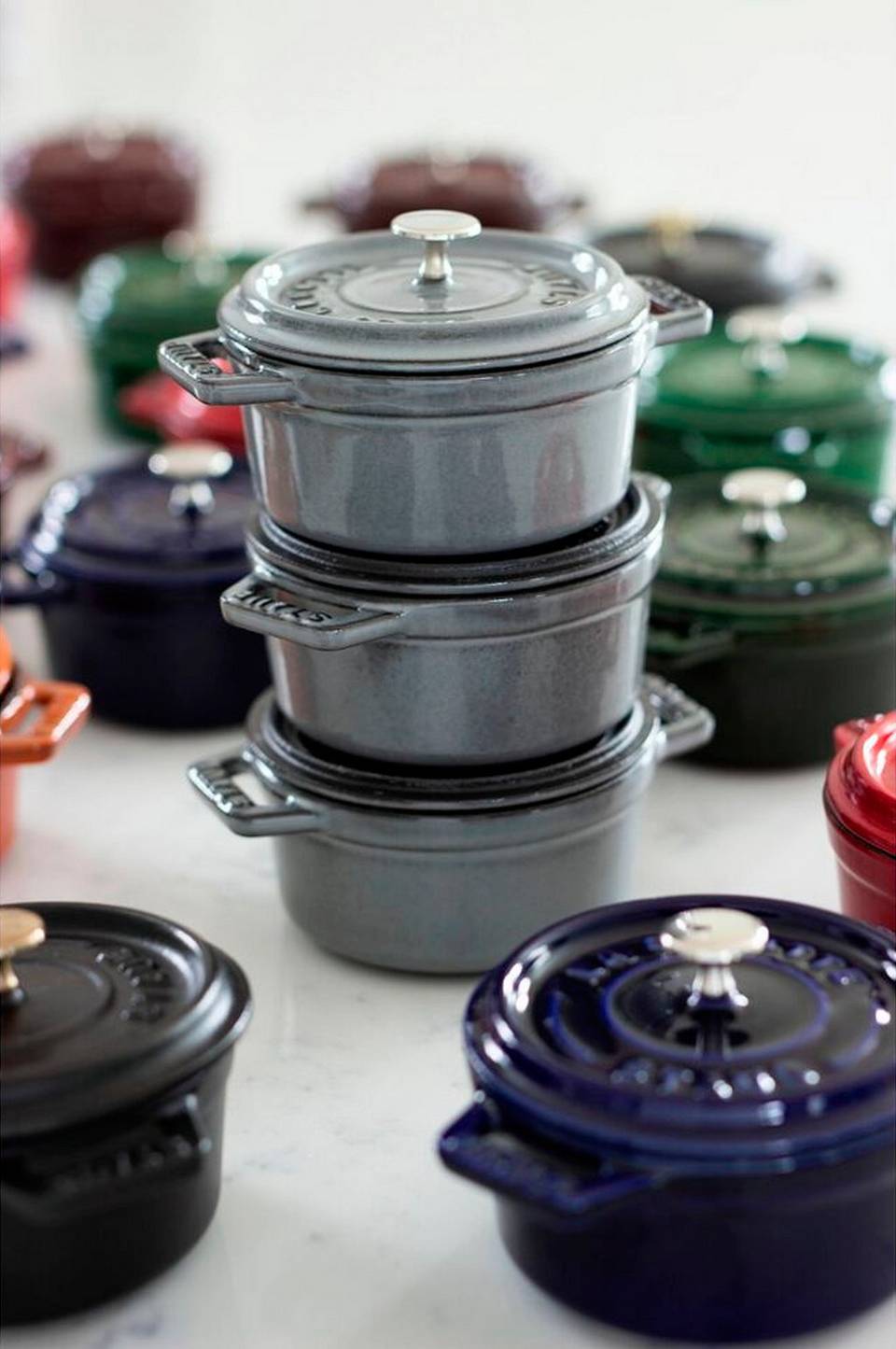 Staub La Cocotte, gjutjärnsgryta 14 cm, grå från Staub, bild 5