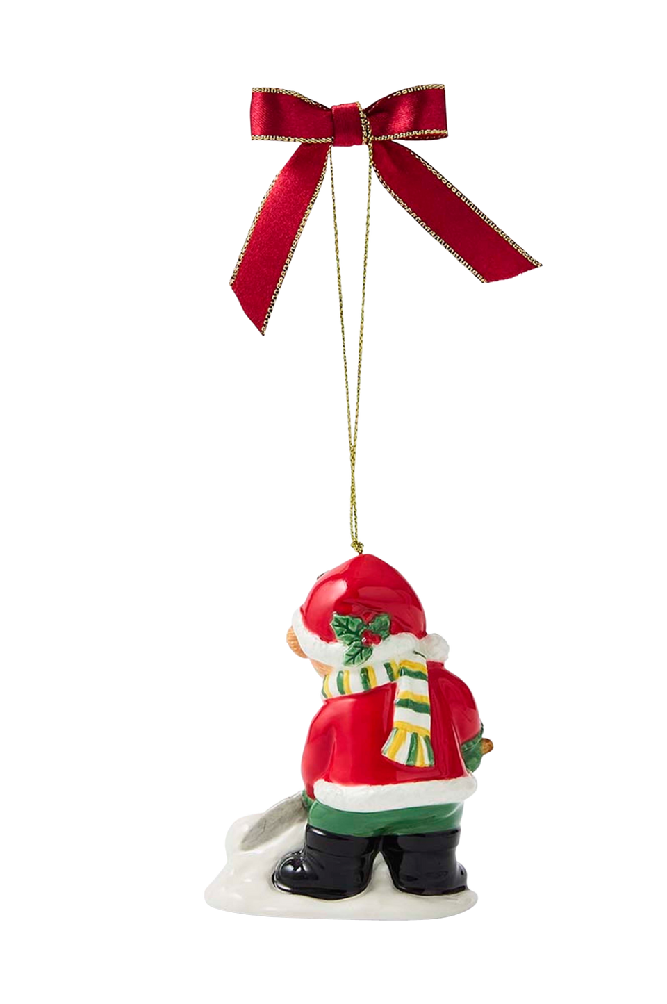 Spode Prydnads Christmas Tree: Teddy som skottar snö, flerfärgad från Spode, bild 2