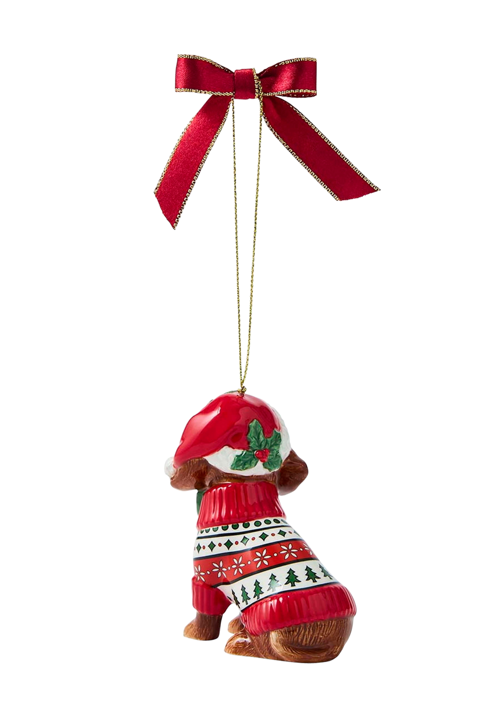 Spode Ornament Christmas Tree Dachshund-jultröja, flerfärgad från Spode, bild 2
