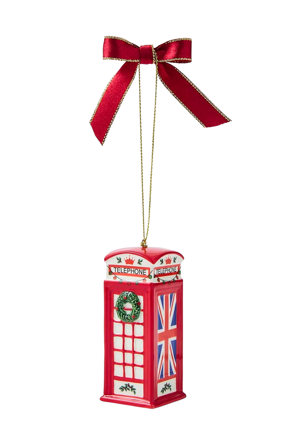 Spode Prydnads Christmas Tree, brittisk telefonkiosk, flerfärgad från Spode, bild 2