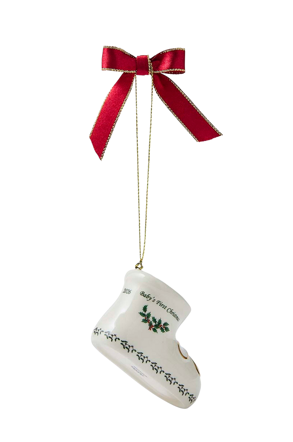 Spode Dekoration Christmas Tree Baby 1st Bootie 2026, flerfärgad från Spode, bild 2