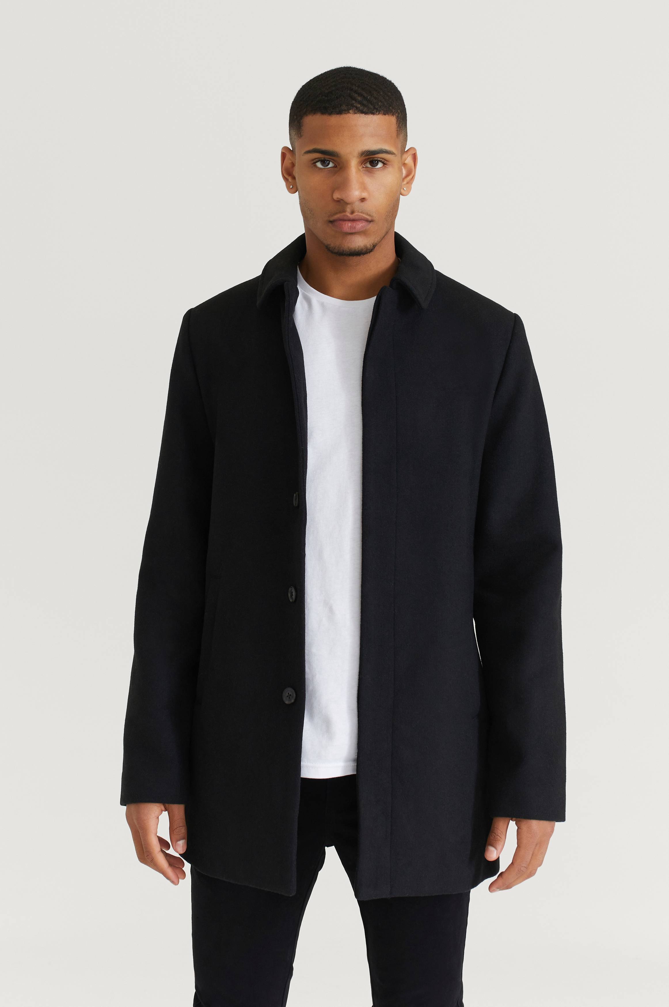 Studio Total Rock Clean Wool Coat Svart Rockar & trenchcoats Ellos.se
