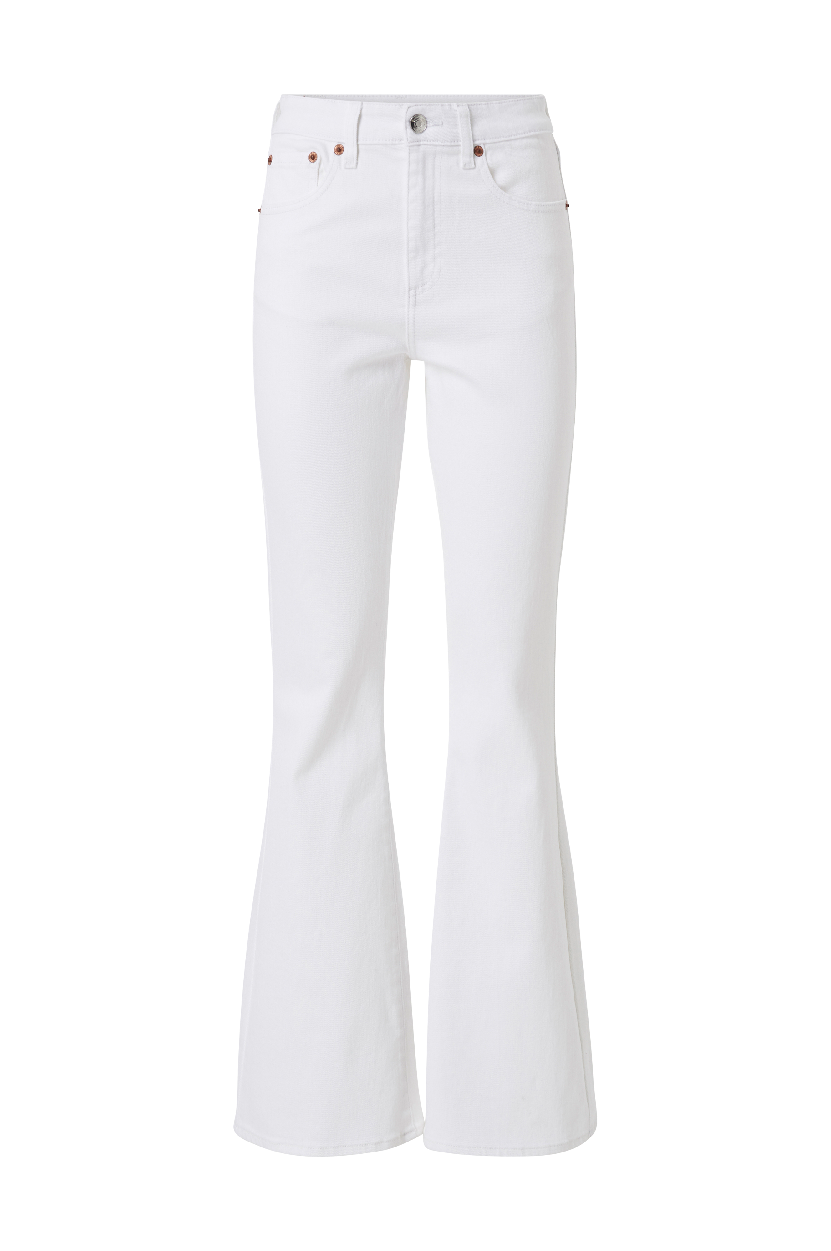 Jeans Thea High Waist Flare Hvid - Bootcut | Ellos.dk