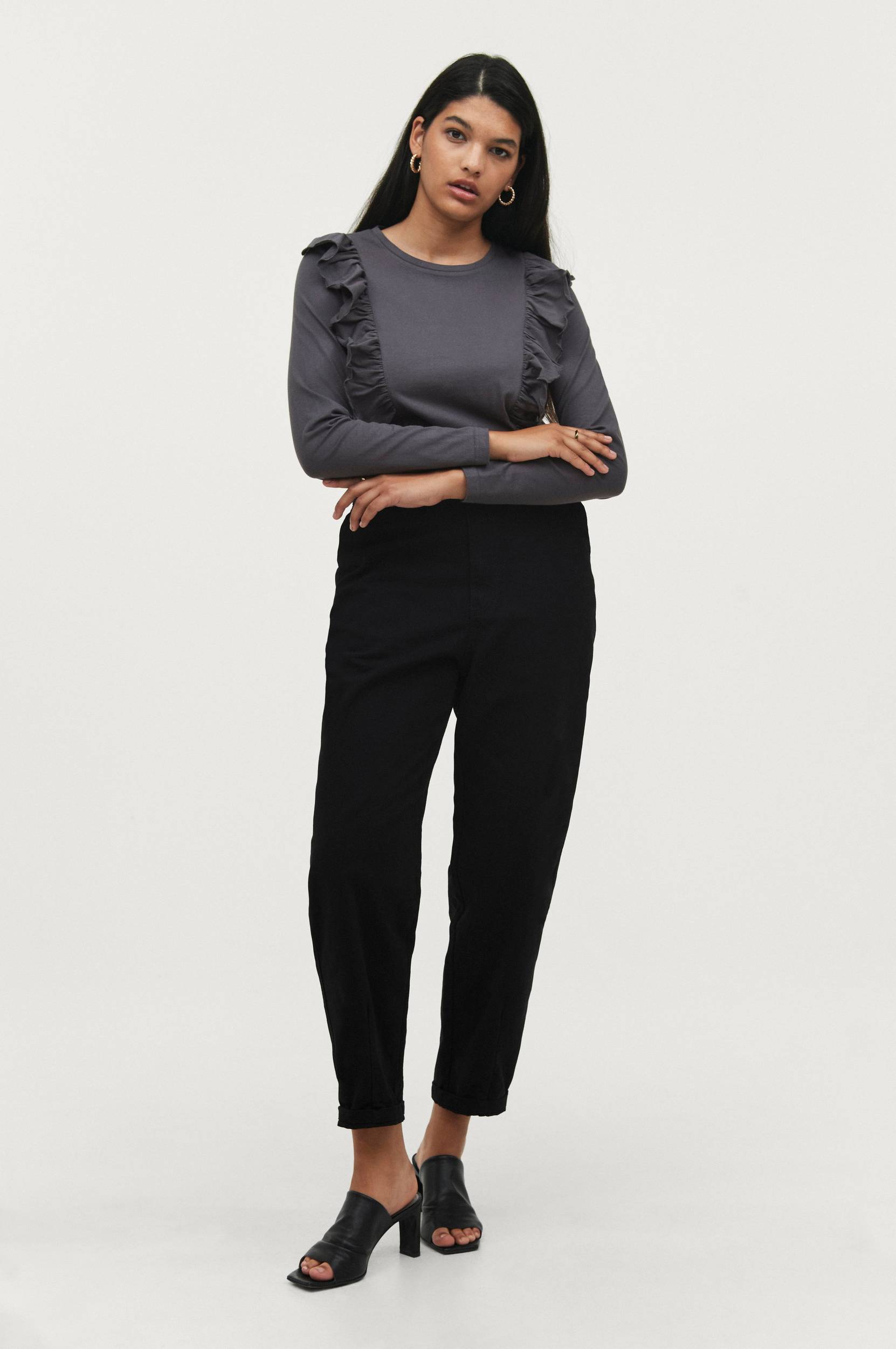 Ellos - Bukser Ester Slouchy Fit - Sort - 34