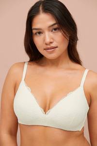 Ellos - Mjuk-bh Canna Lace - Vit - 80D