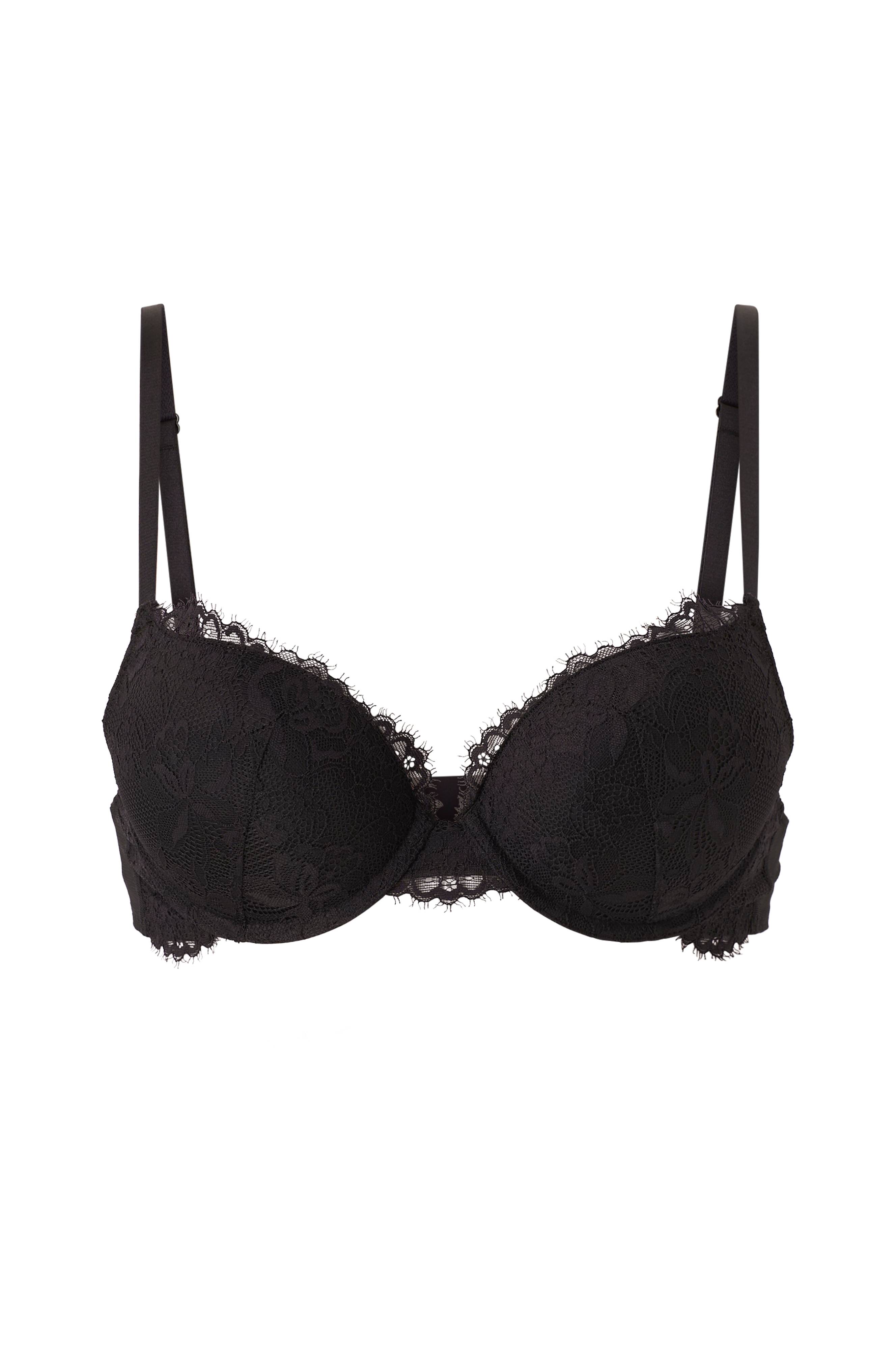 Ellos Topatut pushuprintaliivit Iris pitsillä Musta Pushup