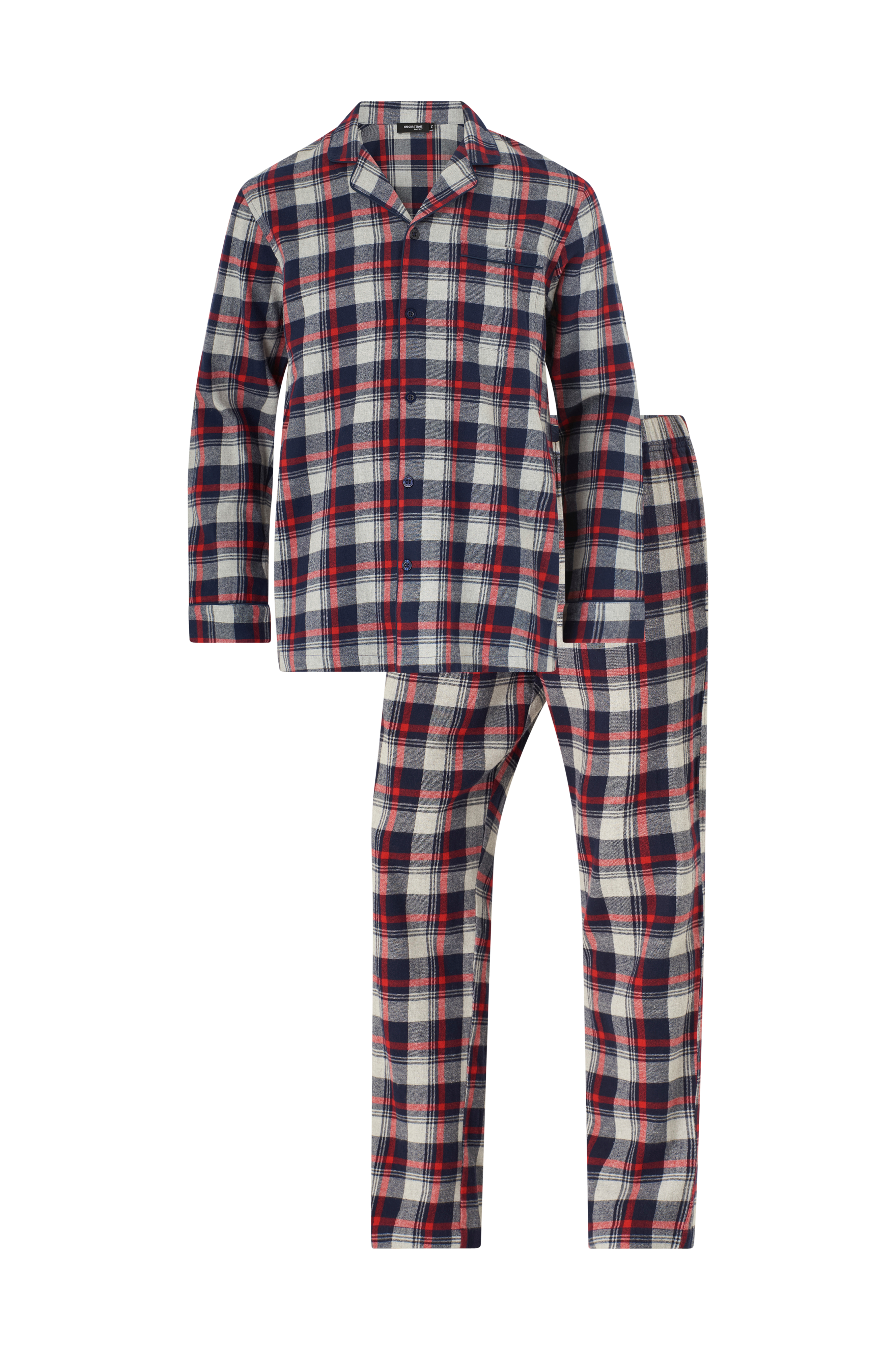 Ellos Pyjama Toby Flanell - Punainen - Pyjamat | Ellos.fi