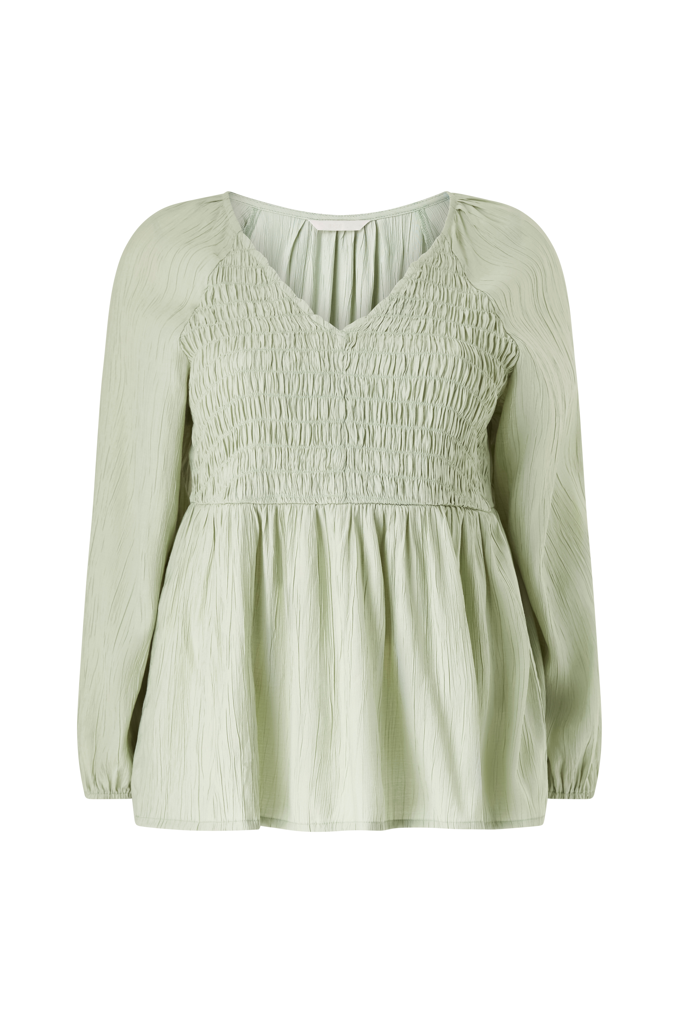 Ellos Blus med smock - Grön - Blusar | Ellos.se