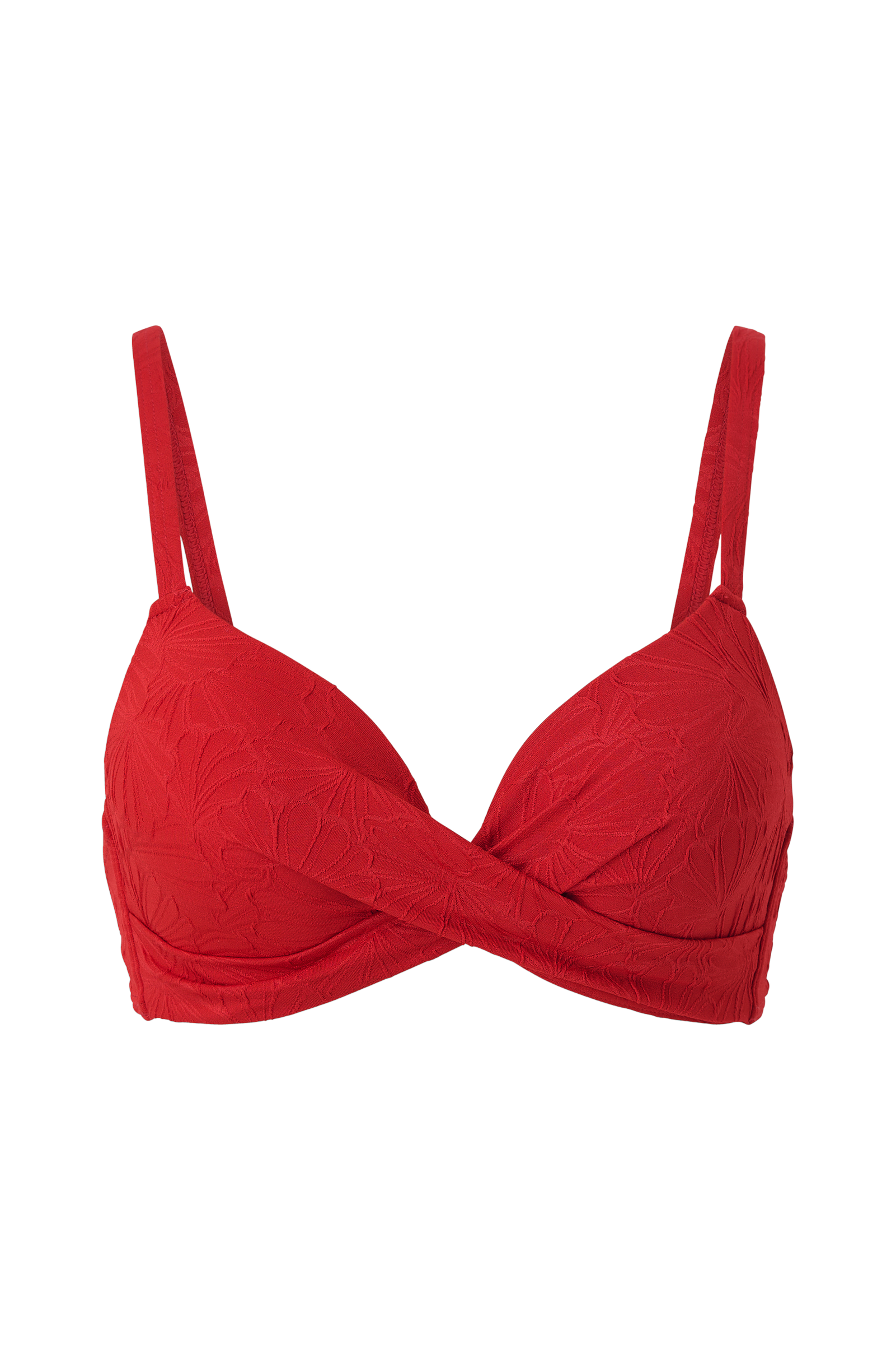 Ellos Bikini-bh med strukturmönster - Röd - Bikiniöverdelar | Ellos.se