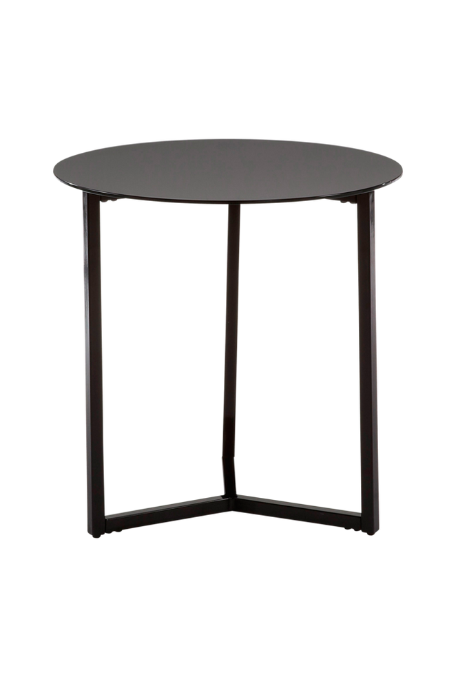 Sidobord MARAE svart/svart glas