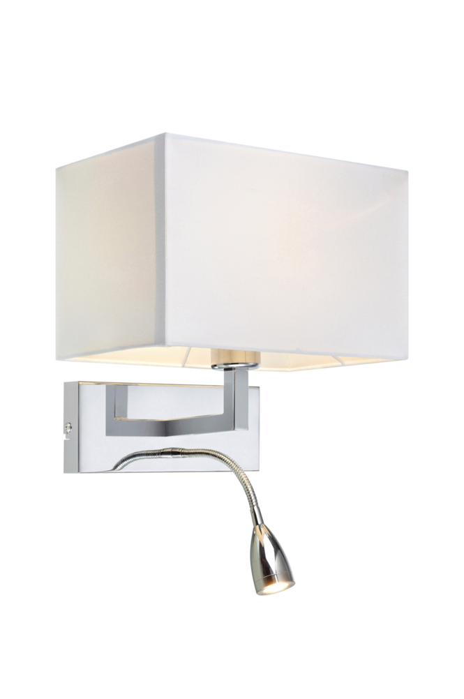 SAVOY Vegg 2L Krom/Hvit