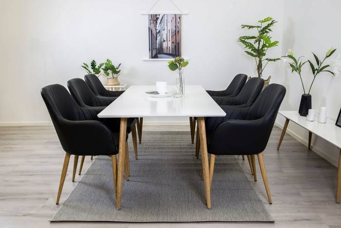 Matgrupp Polar med 6st matstolar Comfort