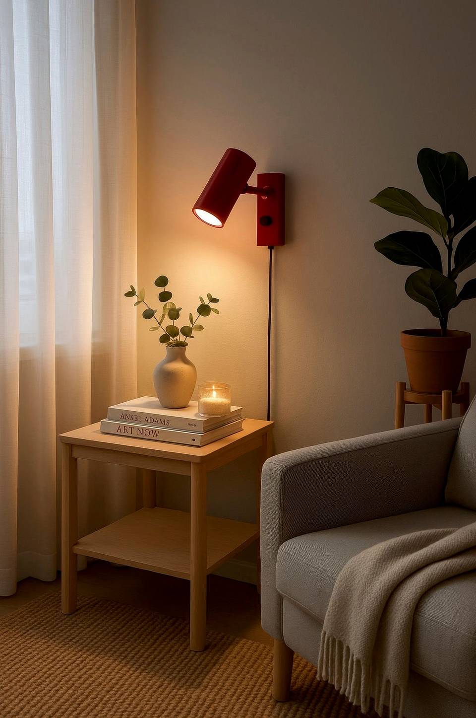 Belid Vägglampa Cato enkel, röd från Belid, bild 5