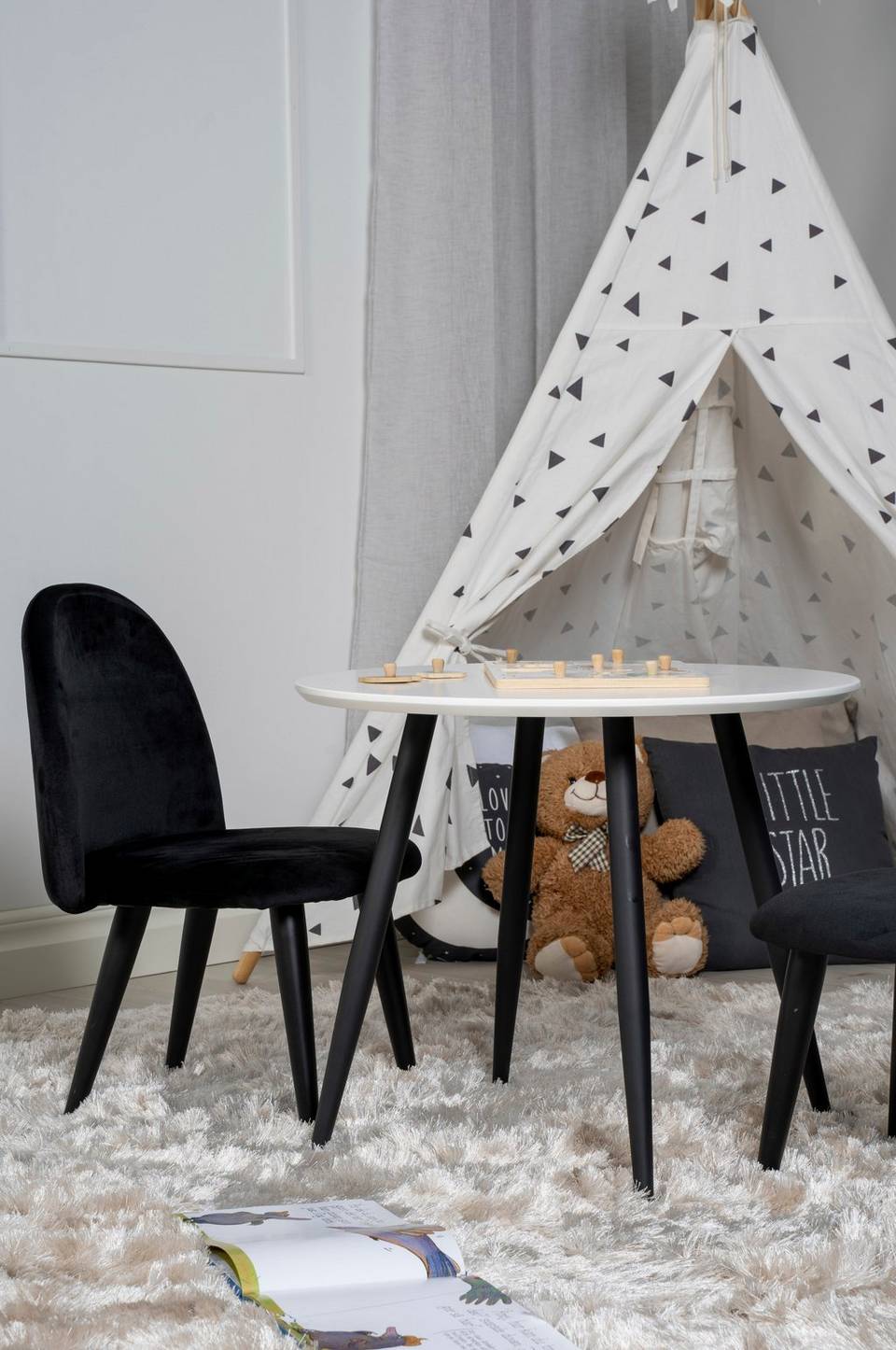 Venture Home Barnstol VALETTA, 2-pack, svart från Venture Home, bild 2