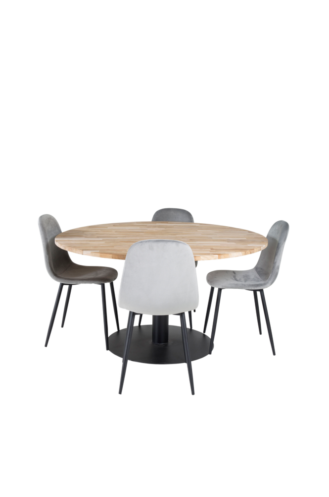 Spisegruppe Cirebon med 4 stk spisestoler Polar