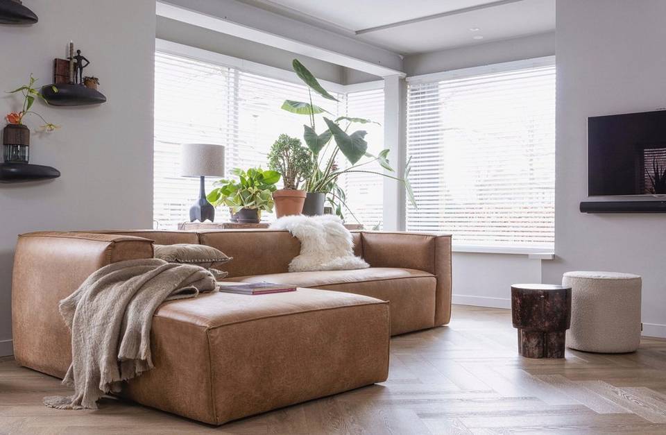 WOOOD Soffa Bean, vänster eco läder, brun från WOOOD, bild 5