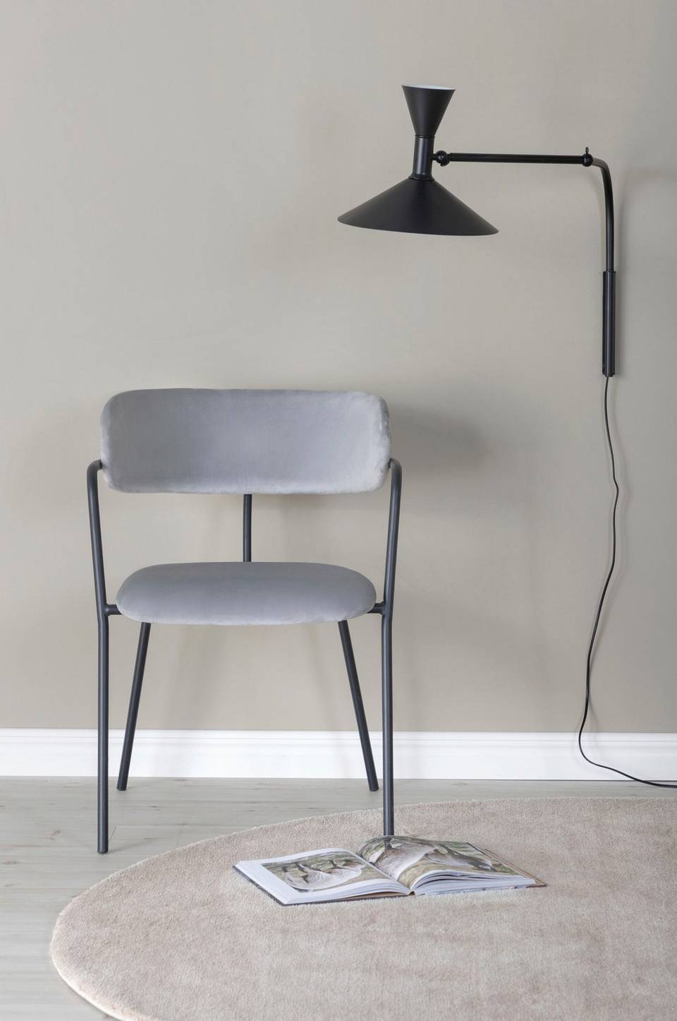 Venture Home Matstol Arrow Sammet, 2-pack, grå från Venture Home, bild 5