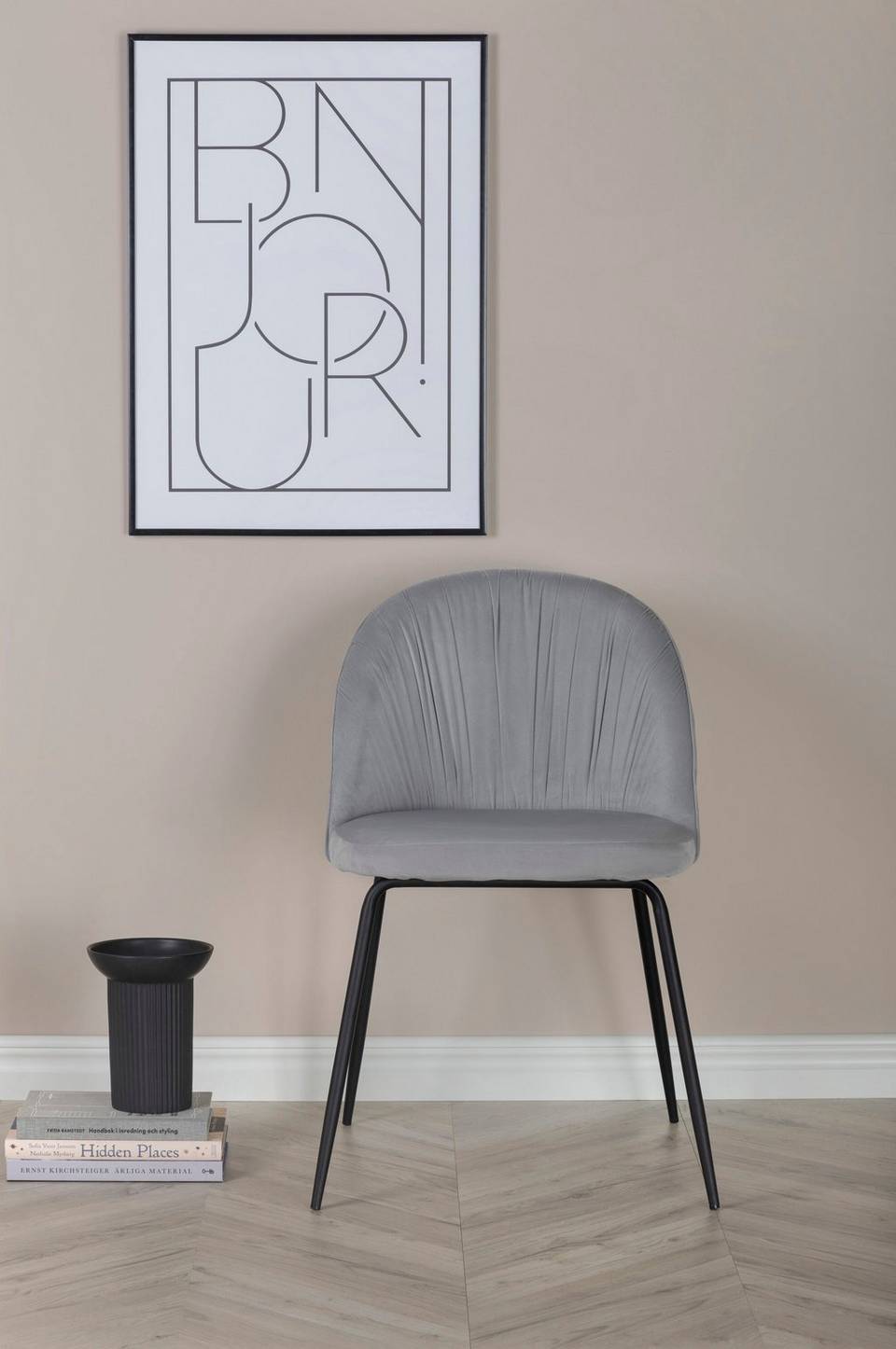 Venture Home Matstol Wrinkles Sammet, 2-pack, grå från Venture Home, bild 5