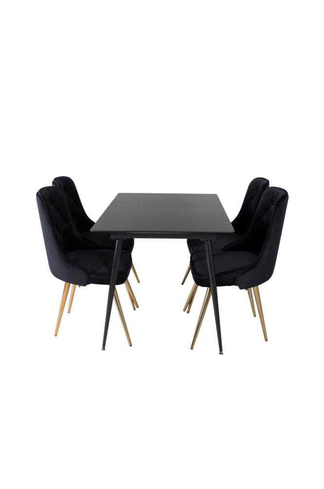 Matgrupp Silar med 4st matstolar Velvet Deluxe
