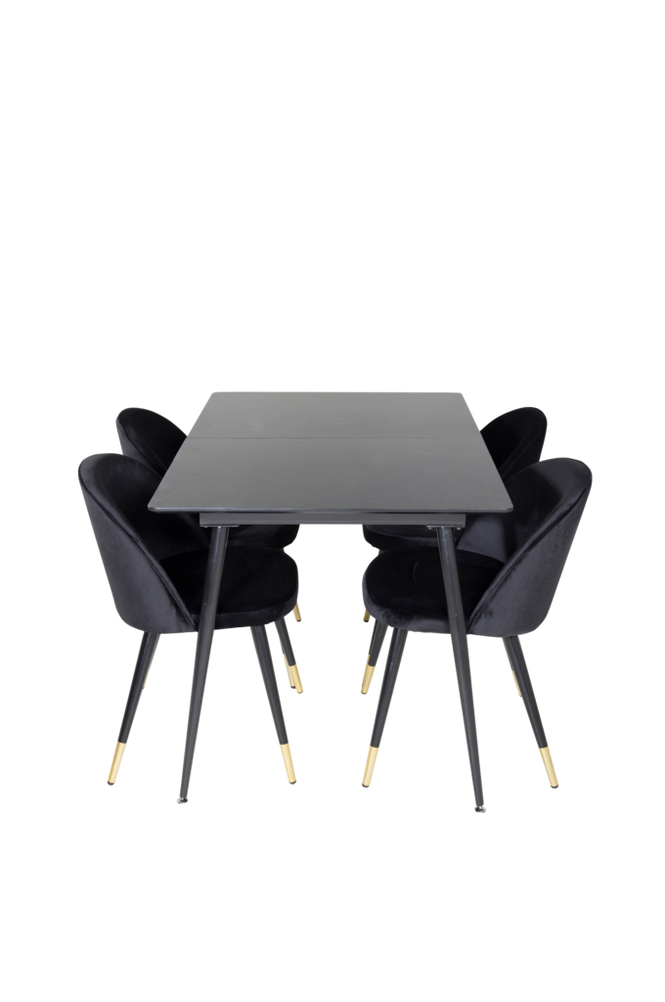 Matgrupp Silar med 4st matstolar Velvet
