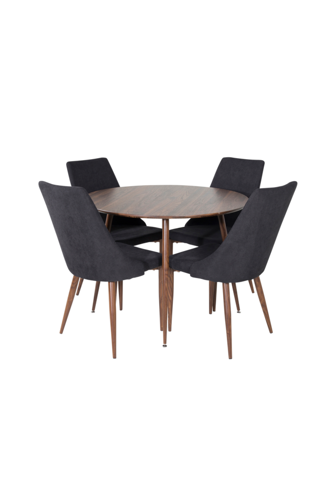 Spisegruppe Pia inkl. 4 stk spisestoler Leone