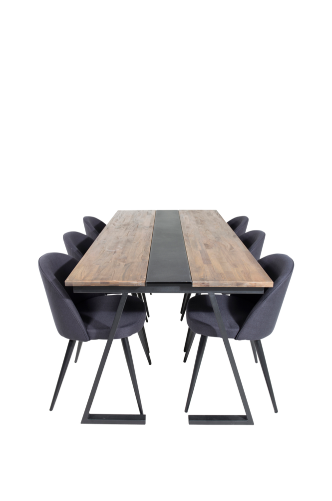Matgrupp Jakarta med 6st matstolar Velvet