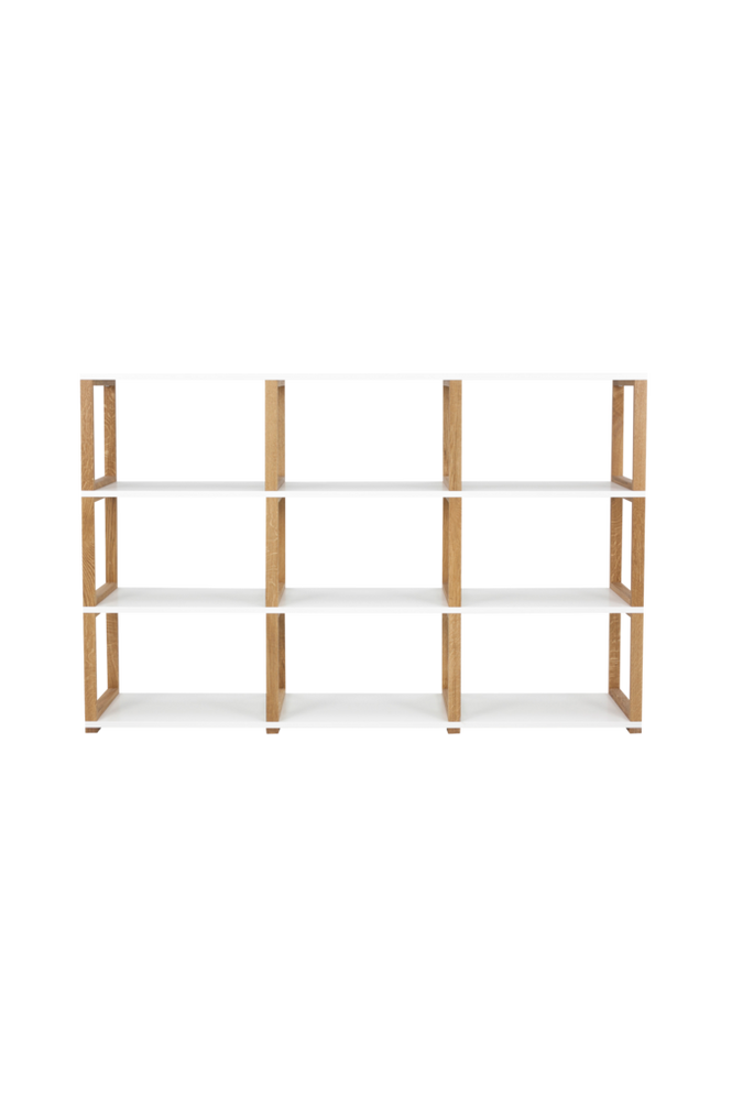 Hylla ART 3X3 vit/ek
