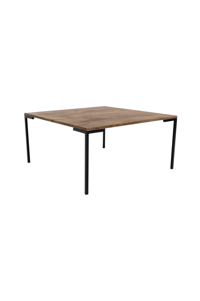 Sofabord Lugano, røykfarget oljet eik, 90x90 cm