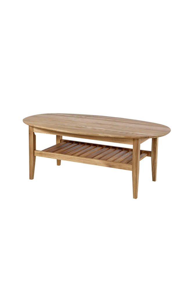 Soffbord Eklliden 140x76 ellips med hylla
